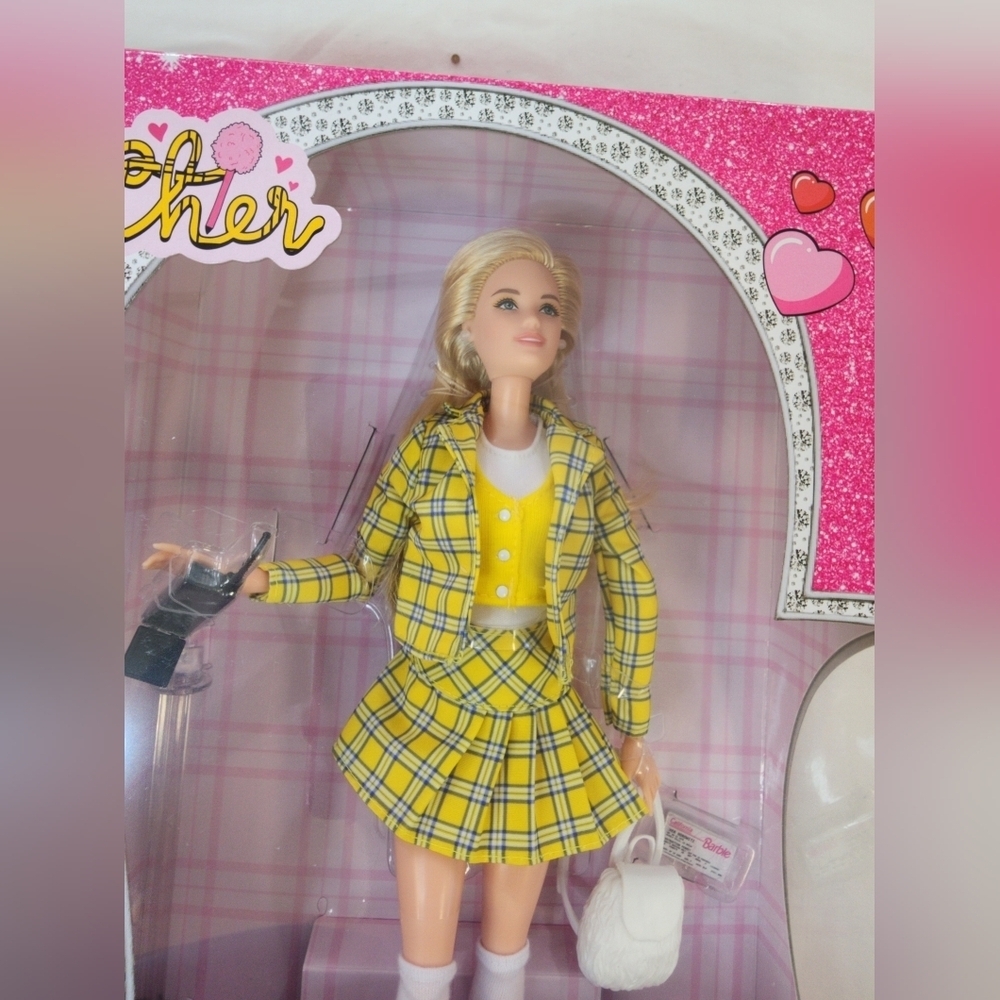 NFRB Clueless Cher Barbie Doll Yellow Plaid Outfit Mattel NIB NWT - Picture 3 of 15